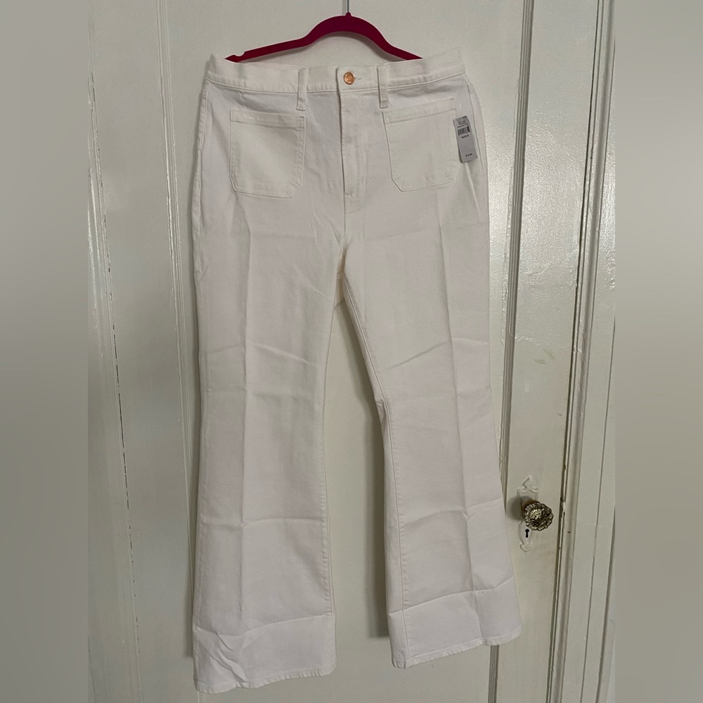 GAP Denim White Flare Jeans